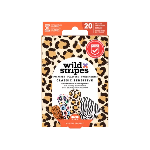 WILD STRIPES Classic Sensitive Animal lõbusad ja nahasõbralikud plaastrid tundlikule nahale, 20tk
