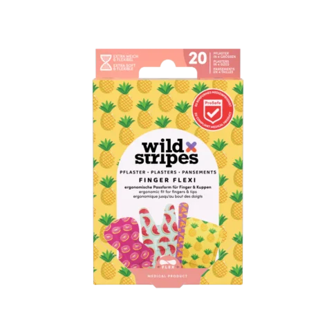 WILD STRIPES Finger Flexi venivad plaastrid sõrmedele ja sõrmeotstele, 20tk