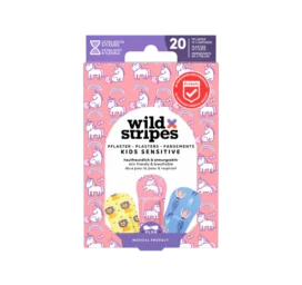 WILD STRIPES Kids Fantasy Lõbusad ja nahasõbralikud plaastrid tundlikule nahale, 20tk