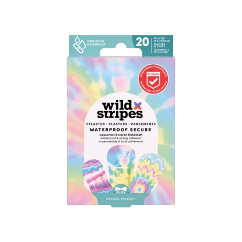 WILD STRIPES Waterproof Rainbow veekindlad plaastrid väga tugeva kleepuvusega, 20tk