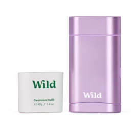 WILD Pulkdeodorant koos ümbrisega Coconut & Vanilla Purple Case, 40g