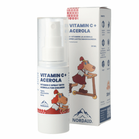 NORDAID LOTTE laste C+Acerola vitamiini suukaudne sprei 50mcg, 30ml