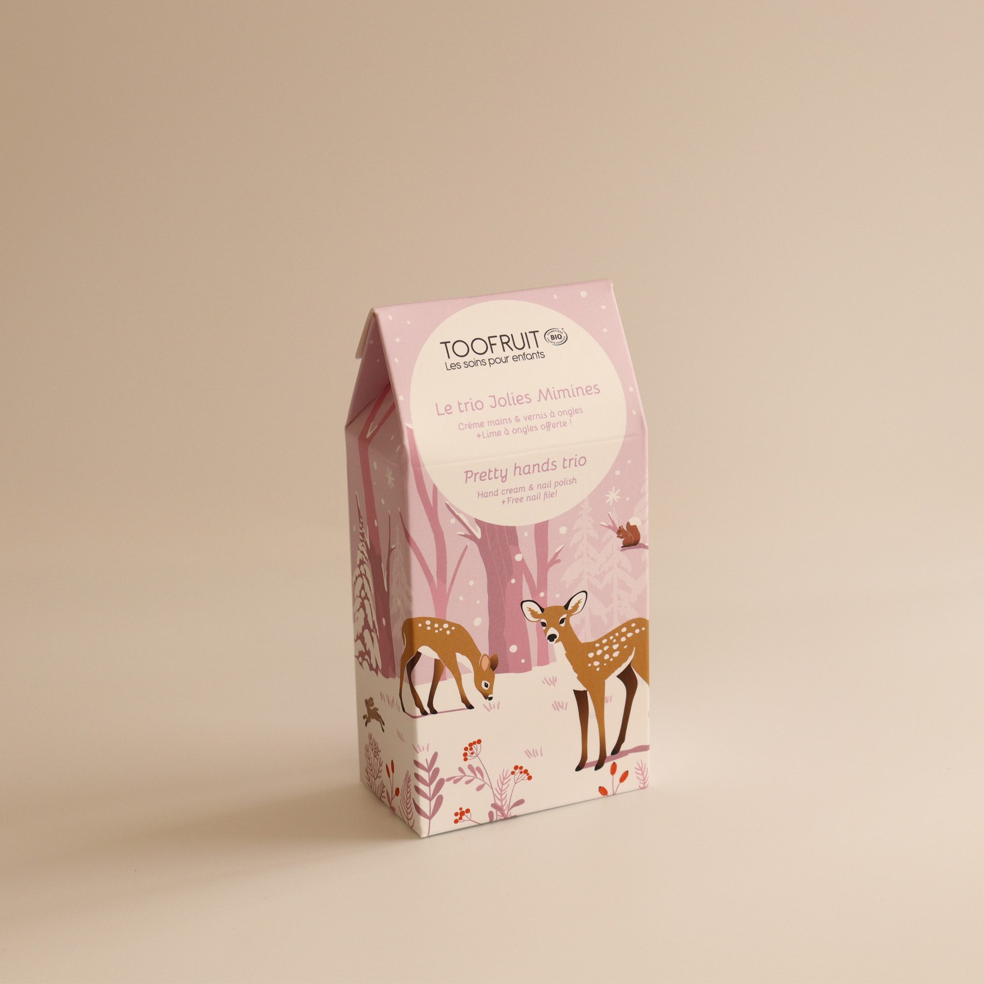 TOOFRUIT Jõulukomplekt Pretty Hands Trio küünelaki, kätekreemi ja küüneviiliga - Image 5