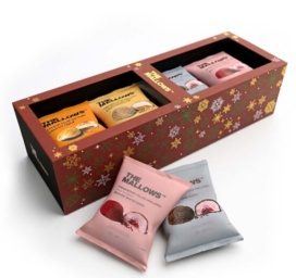 THE MALLOWS Winter edition maasika ja karamelliga täidetud vahukommid, 8tk