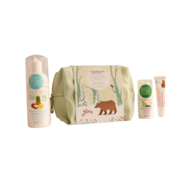 TOOFRUIT Jõulukomplekt Facial Routine näopesuvahu, kehakreemi ja huulepalsamiga