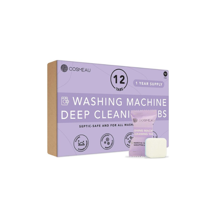 COSMEAU Pesumasina süvapuhastustabletid eemaldavad mustuse, lubjakivi ja ebameeldivad lõhnad, 12tk