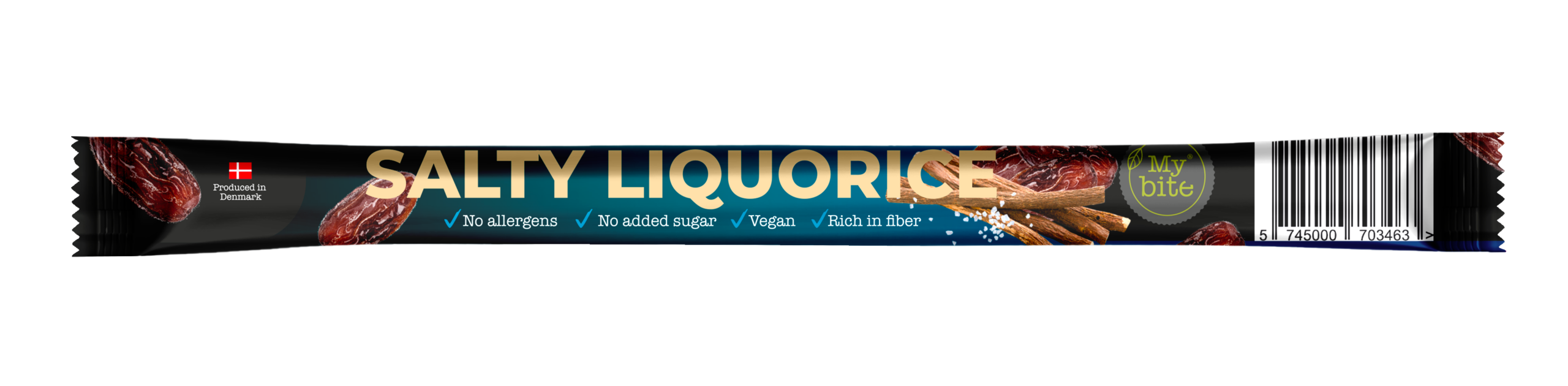 MYBITE Puuviljapulk Salted Liquorice, 30g