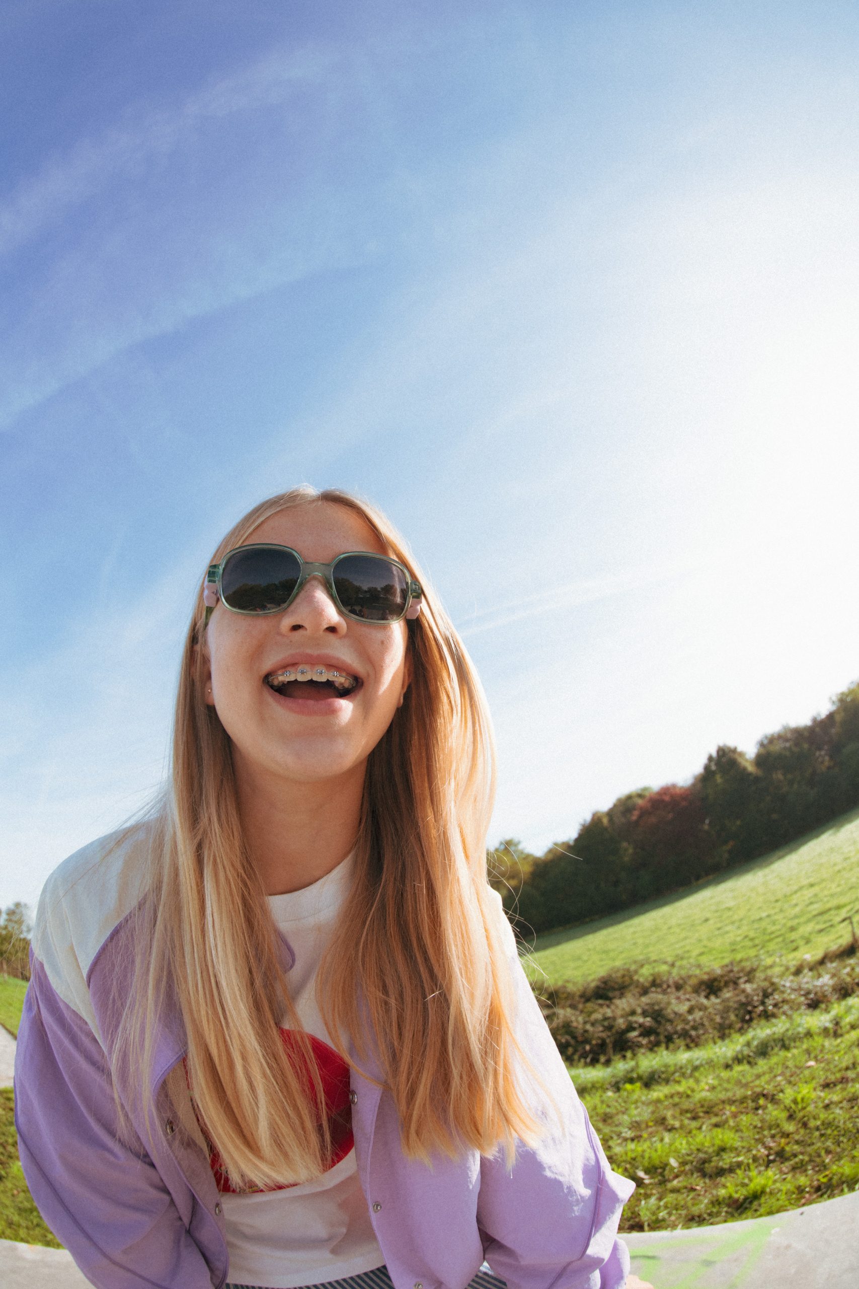 KIETLA URBAN laste kandilised polariseeritud 180° painduvate sangadega kõrge UVA/UVB kaitsega päikeseprillid lastele vanuses 4–7 aastat, GREEN LAVENDEL - Image 6