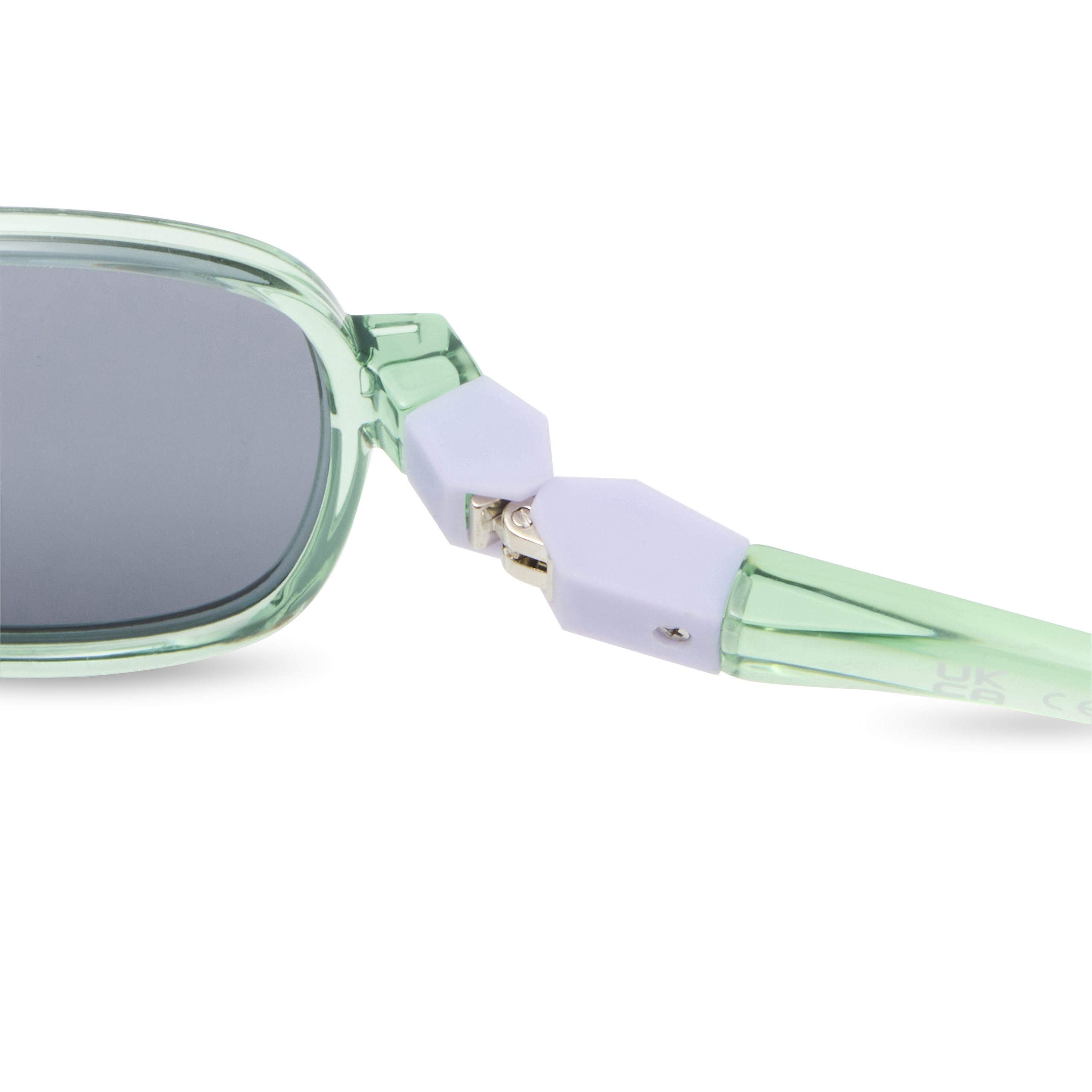 KIETLA URBAN laste kandilised polariseeritud 180° painduvate sangadega kõrge UVA/UVB kaitsega päikeseprillid lastele vanuses 4–7 aastat, GREEN LAVENDEL - Image 3