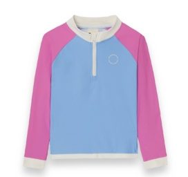 KIETLA ICONIC Ujumis T-särk UPF 50+ päikesekaitsekanga ja UV-sensoriga 4-6 aastasele, PURPLE PINK