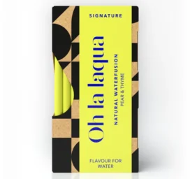 OH LA LAQUA Maitseveeessents ilma suhkru ja magusaineta Pirn & Tüümian, 10tk