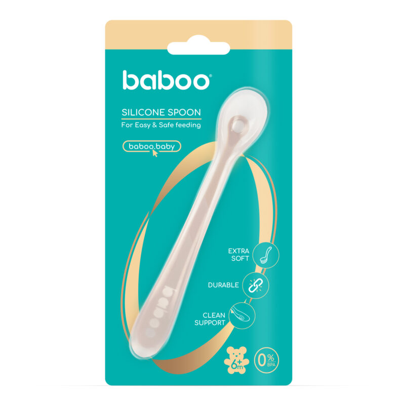 BABOO silikoonist lusikas Au Naturale, 6+ kuud