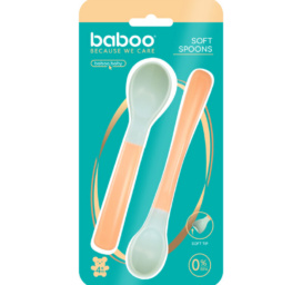 BABOO pehme otsaga lusikad Peachy Keen 4+ kuud, 2tk