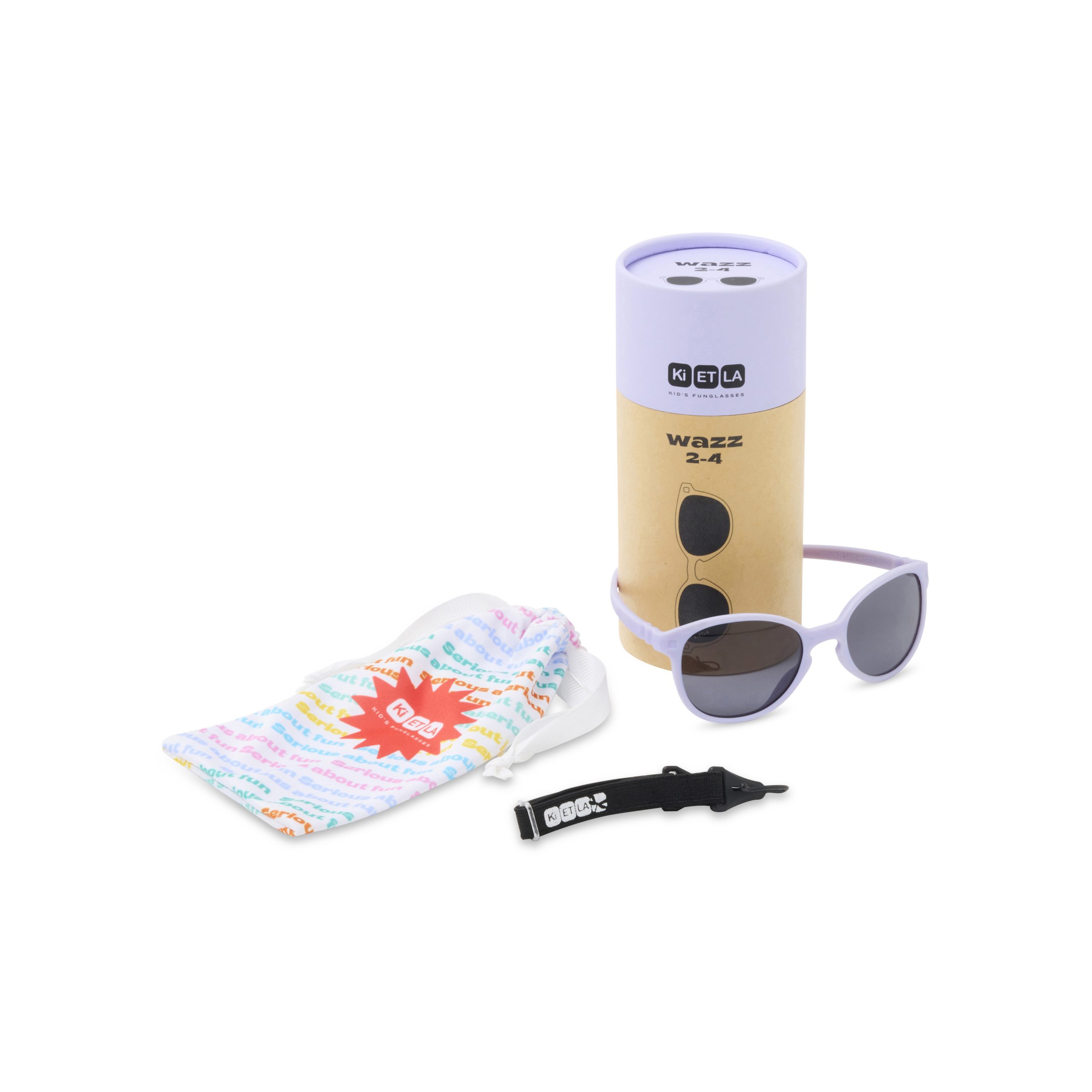 KIETLA Wazz kruvideta ja 100% purunematu raamiga, kõrge 3-kategooria kaitsega päikeseprillid lastele 1-2 aastat, toon LAVENDEL - Image 4