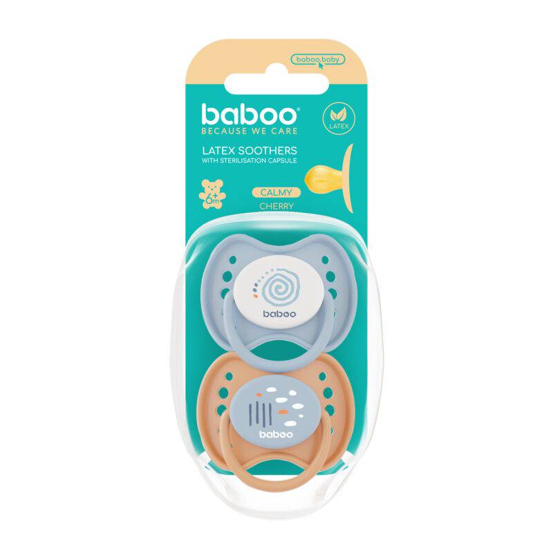 BABOO Calmy lateksist ümmargune lutt Blue Haze 6+ kuud, 2 tk - Image 2
