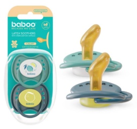 BABOO Calmy lateksist ortodontiline lutt Lagoon Fiesta 6+ kuud, 2 tk