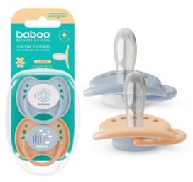 BABOO Calmy silikoonist sümmeetriline lutt Blue Haze 6+ kuud, 2 tk