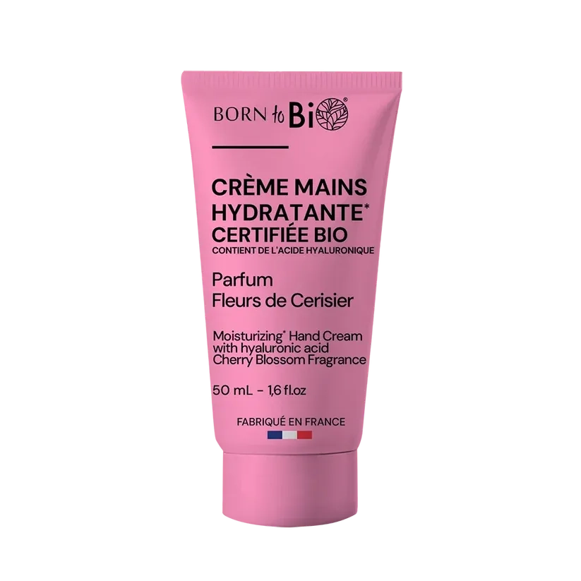 BORN TO BIO Intensiivselt niisutav kätekreem hüaluroonhappe ja orgaanilise sheavõiga, 50ml