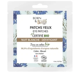 BORN TO BIO Silmaümbruse plaastrid tumedatele ja turses silmadele orgaanilise rukkilille õieveega, Sleepless Night