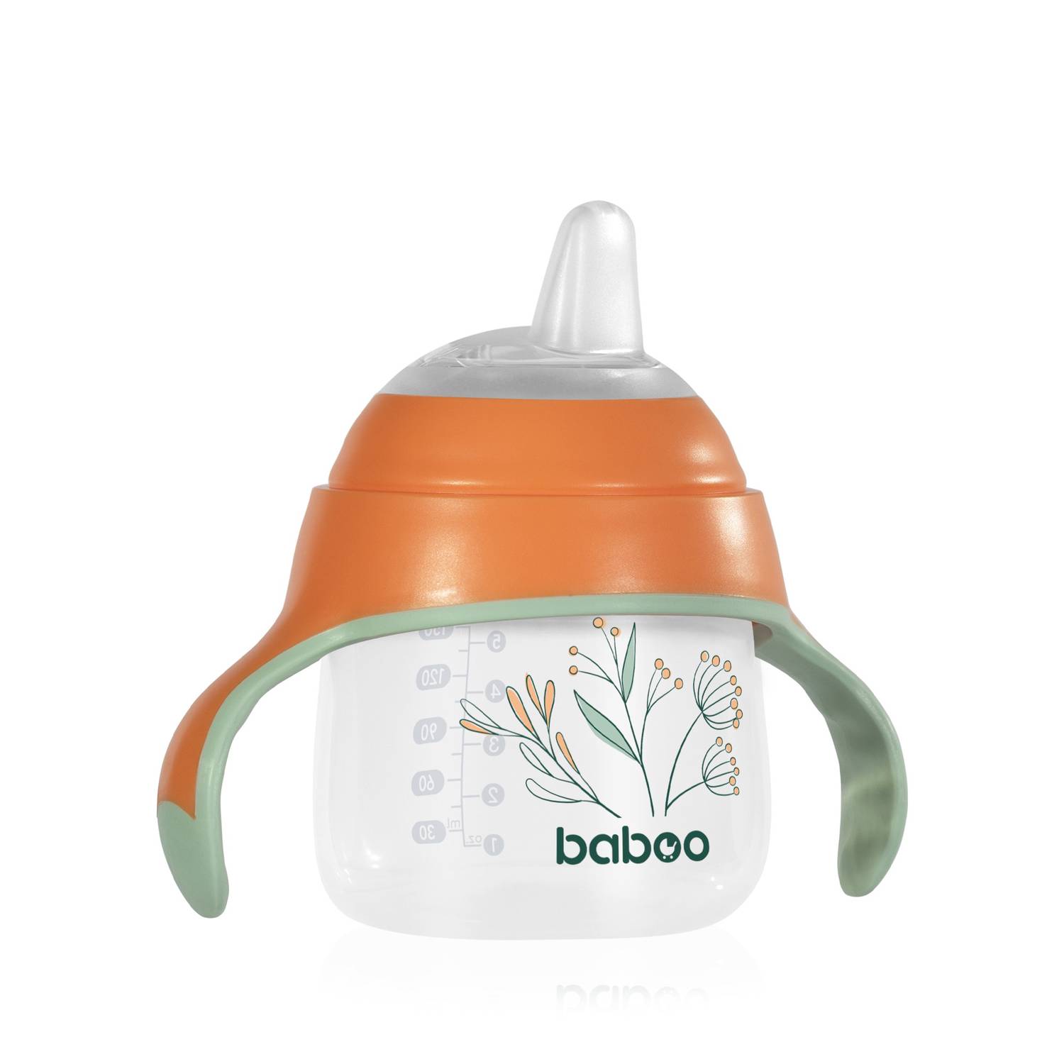 BABOO Silikoontilaga tass Peachy Keen 6+ kuud, 150 ml - Pilt 2