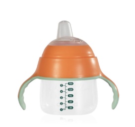 BABOO Silikoontilaga tass Peachy Keen 6+ kuud, 150 ml