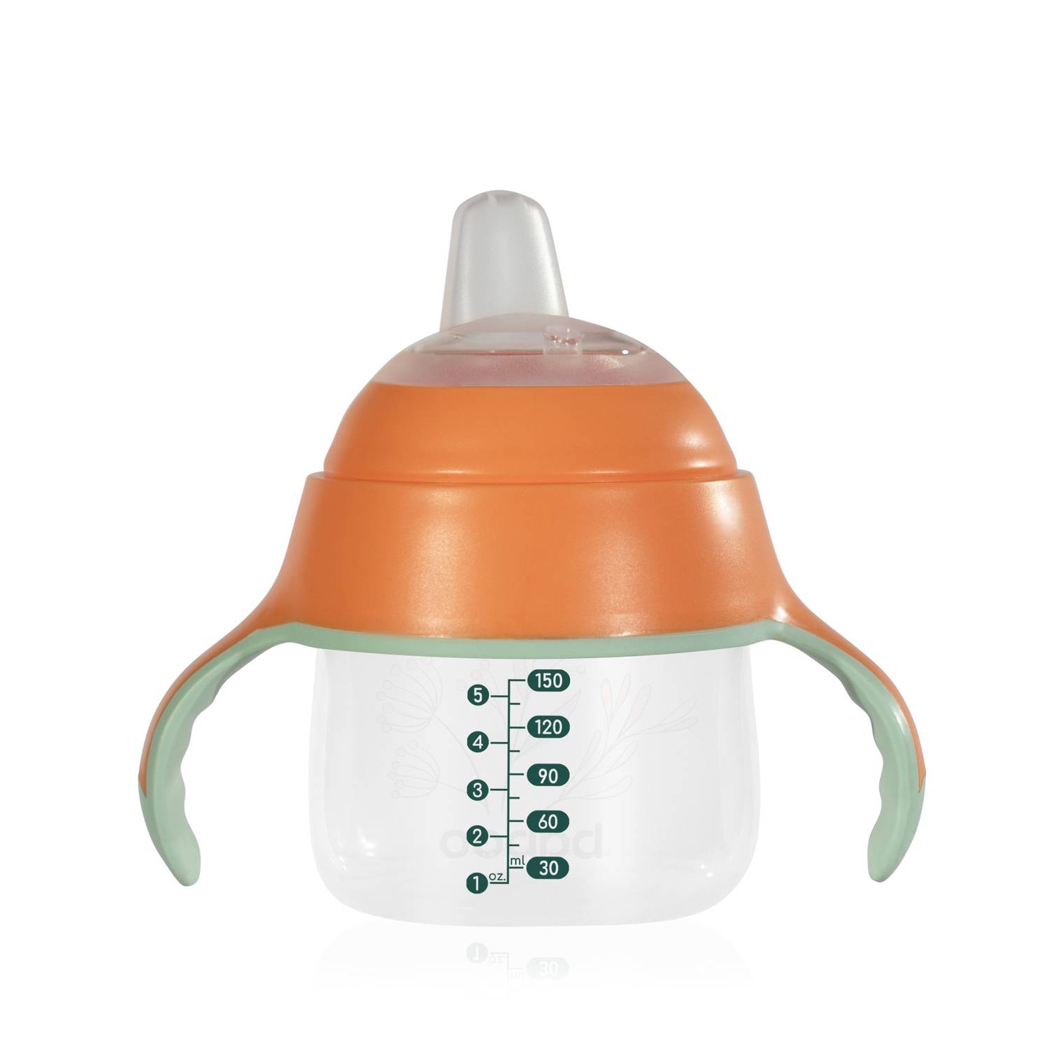 BABOO Silikoontilaga tass Peachy Keen 6+ kuud, 150 ml