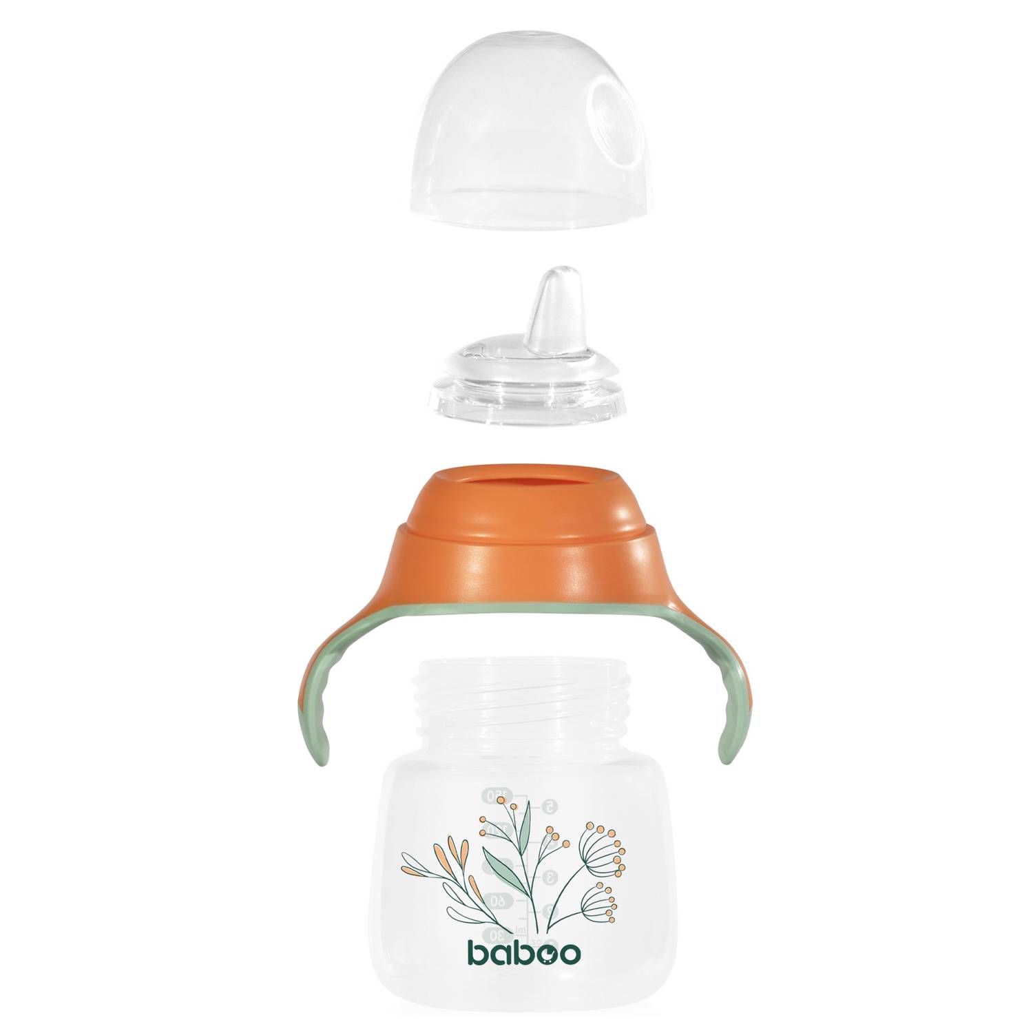 BABOO Silikoontilaga tass Peachy Keen 6+ kuud, 150 ml - Pilt 3
