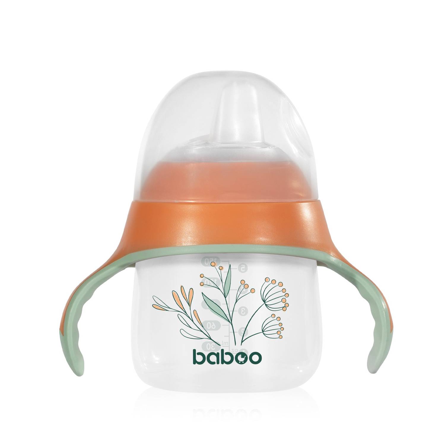 BABOO Silikoontilaga tass Peachy Keen 6+ kuud, 150 ml - Pilt 4