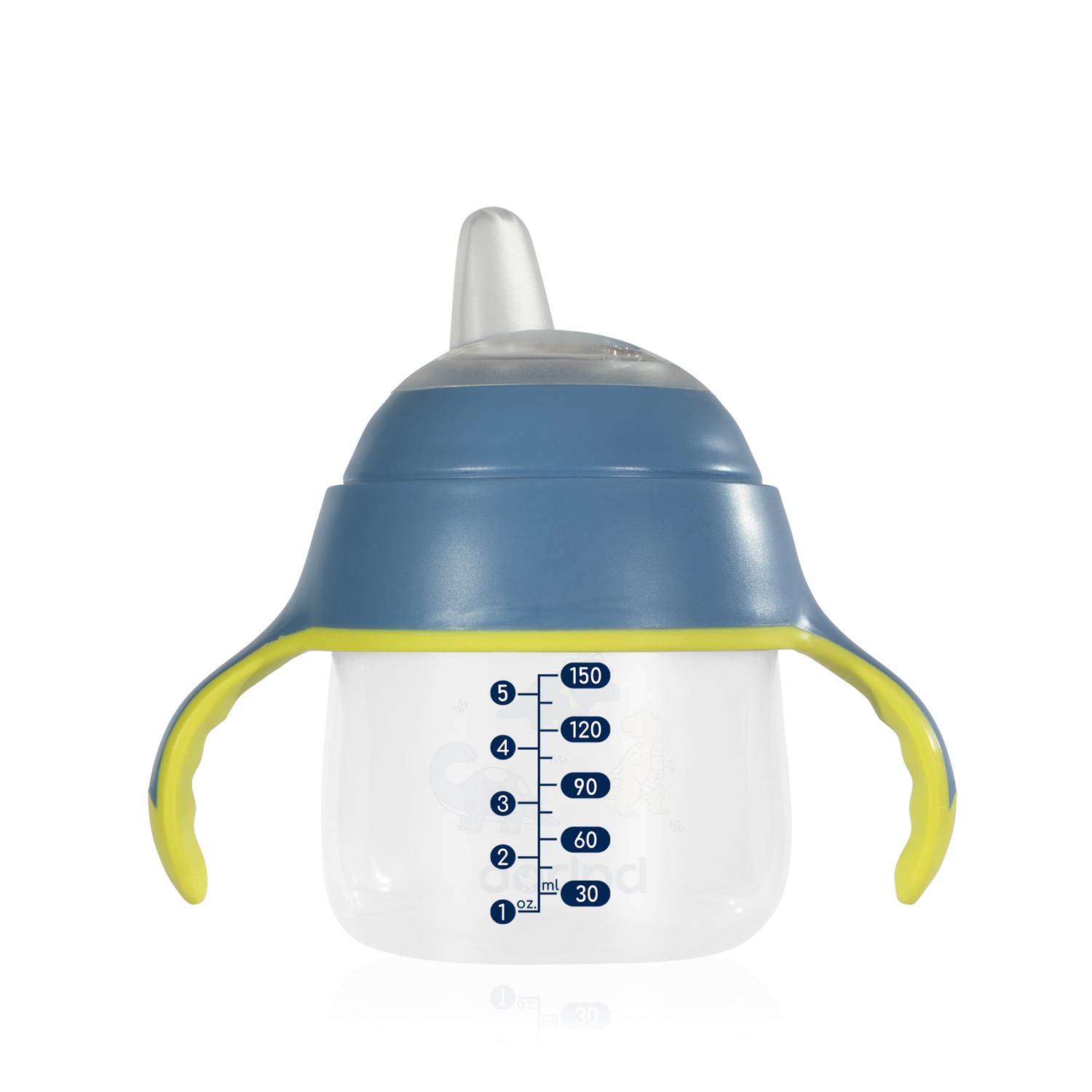 BABOO Silikoontilaga tass Blue Haze 6+ kuud, 150 ml