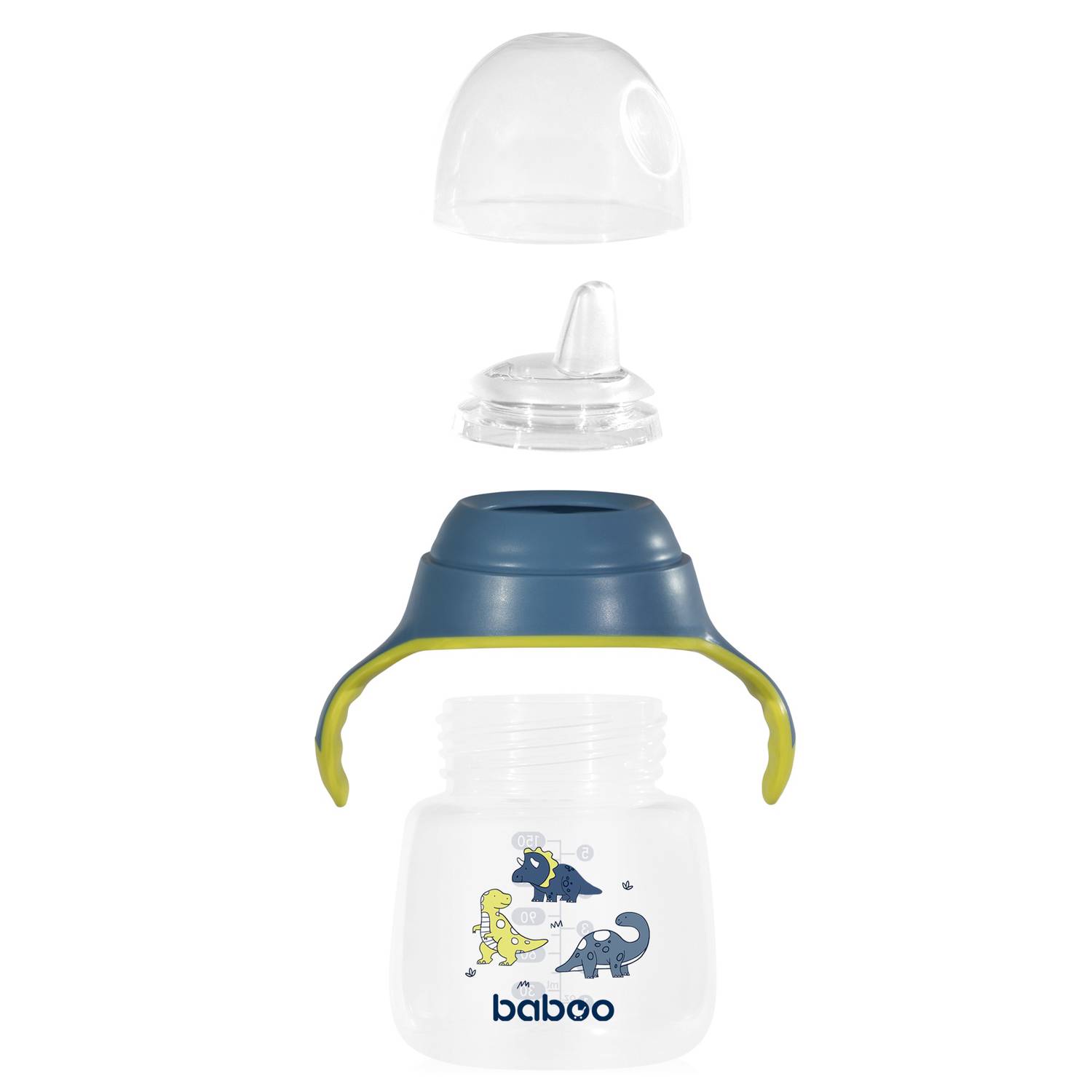 BABOO Silikoontilaga tass Blue Haze 6+ kuud, 150 ml - Pilt 3