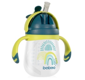 BABOO Joogipudel silikoonkõrrega Lagoon Fiesta 9+ kuud, 240ml