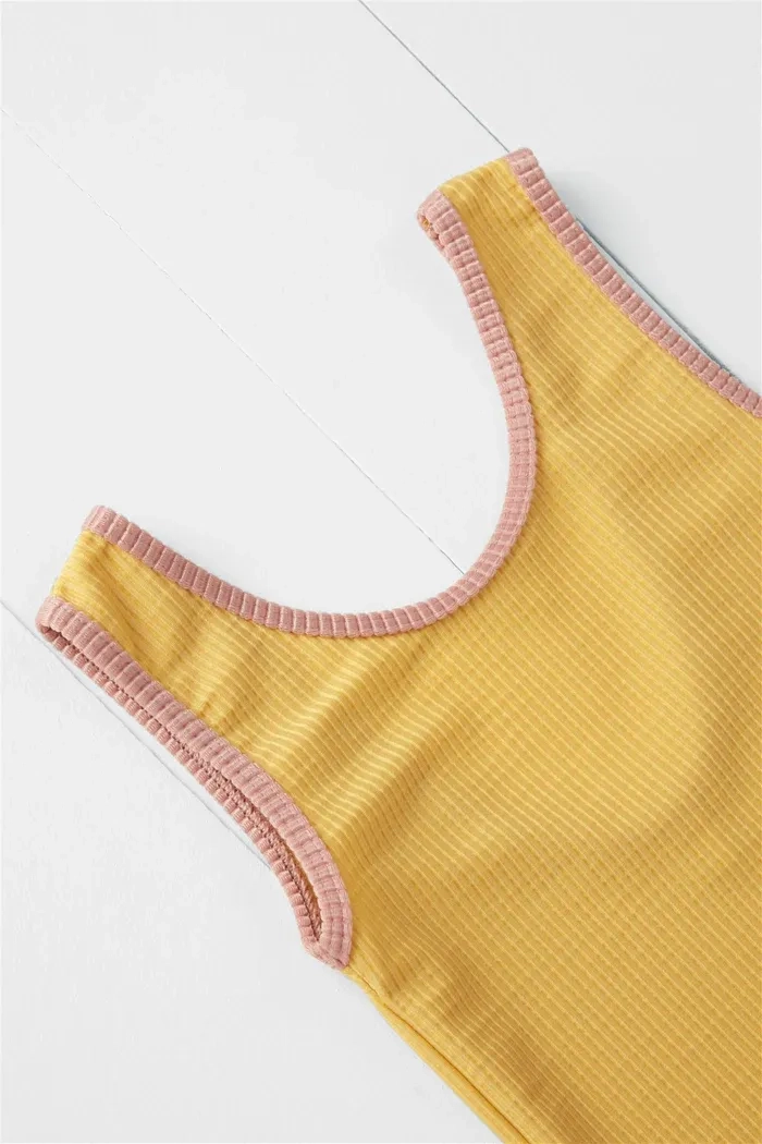 GRASS&AIR UPF50 päikesekaitsega kollane ujumistrikoo lastele, 12-18 elukuud - Image 3