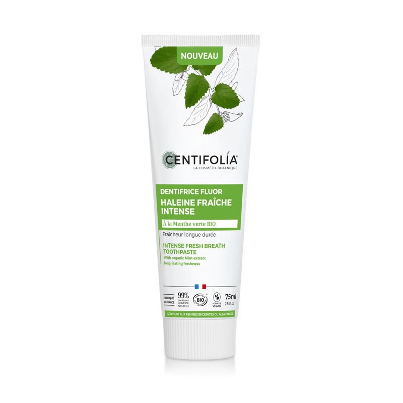 CENTIFOLIA Intense Fresh värskendav hambapasta fluoriidiga (1450 ppm), 75ml