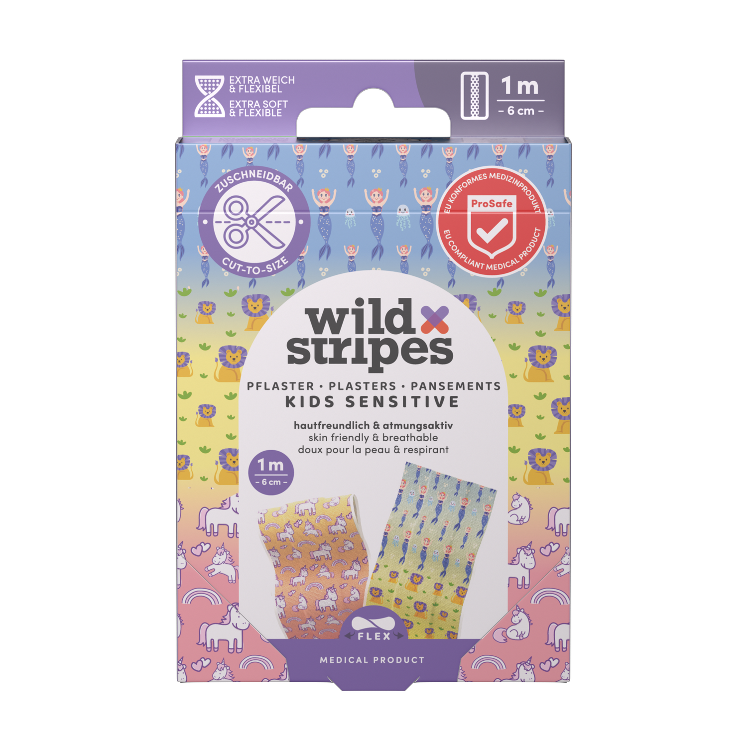 WILD STRIPES Kids Fantasy plaastrirull 1 m