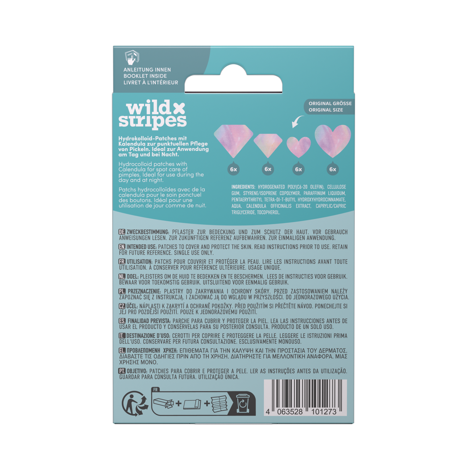 WILD STRIPES Anti-Pimple Patches Diamond Recover plaastrid saialilleekstrakti ja hüdrokolloidmaterjaliga, 24tk - Image 5