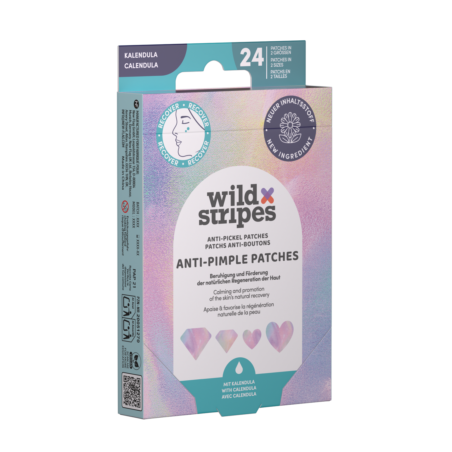 WILD STRIPES Anti-Pimple Patches Diamond Recover plaastrid saialilleekstrakti ja hüdrokolloidmaterjaliga, 24tk - Image 7