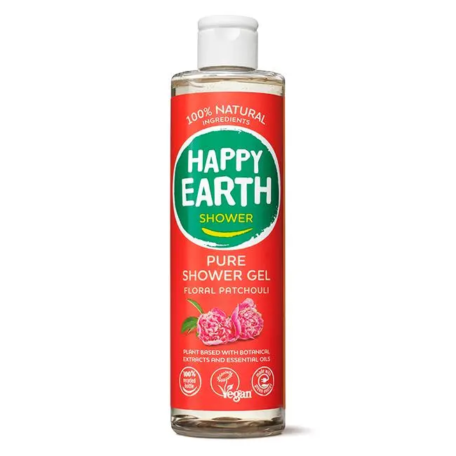 HAPPY EARTH 100% looduslik dušigeel Floral Patchuli, 300ml