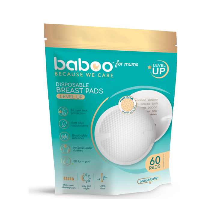 Baboo® Classic ühekordsed rinnapadjad imetamise ajaks, 60 tk