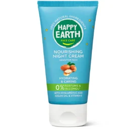 HAPPY EARTH 100% looduslik toitev öökreem aloe vera ja prebiootikumidega, 50ml