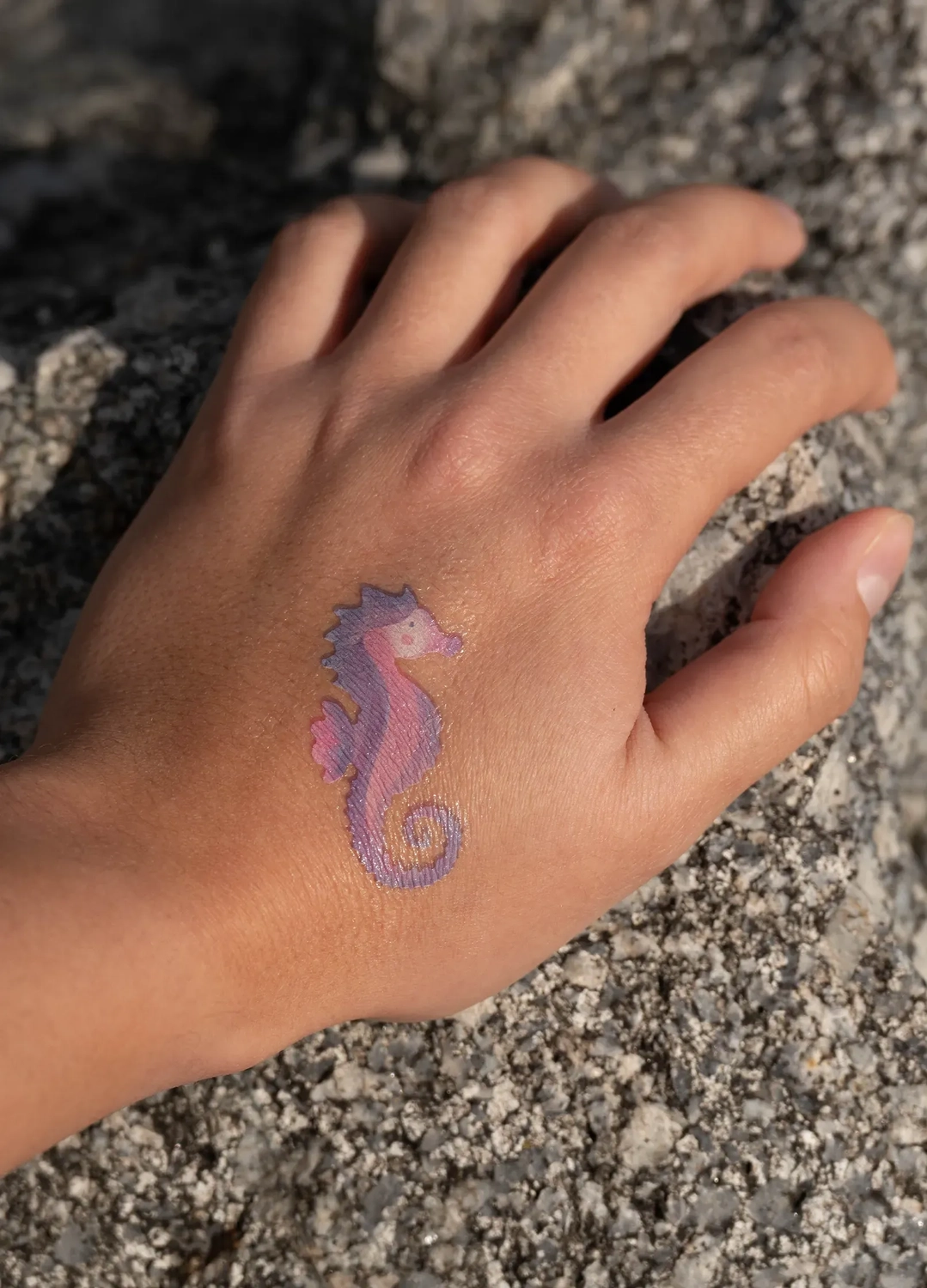 NAMAKI BIO näovärvide komplekt: roosa, helesinine, hõbedane, valge ning ajutised tätoveeringud, Mermaid - Pilt 3