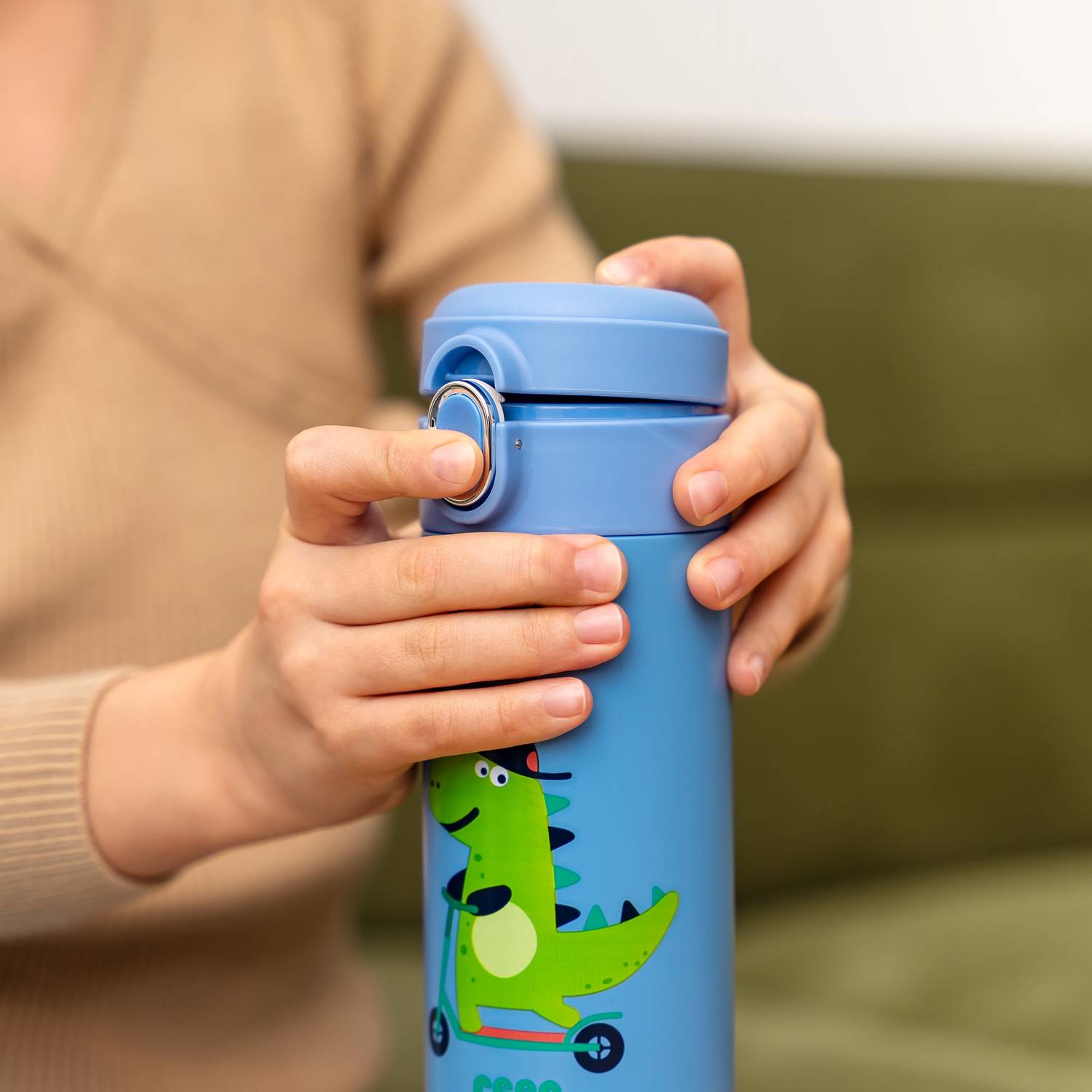 REER Integreeritud kõrrega joogipudel lastele Sinine, 350ml - Pilt 8