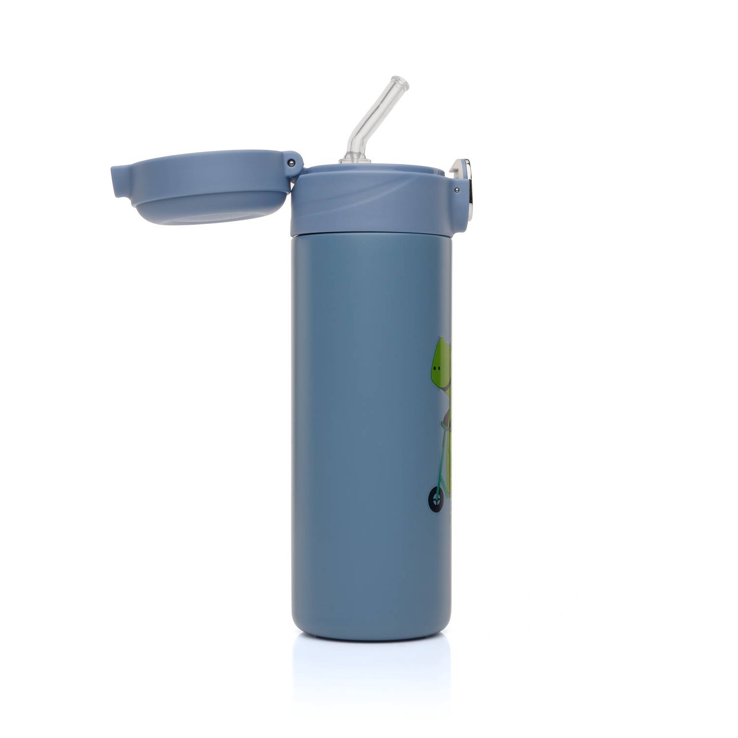 REER Integreeritud kõrrega joogipudel lastele Sinine, 350ml - Pilt 2