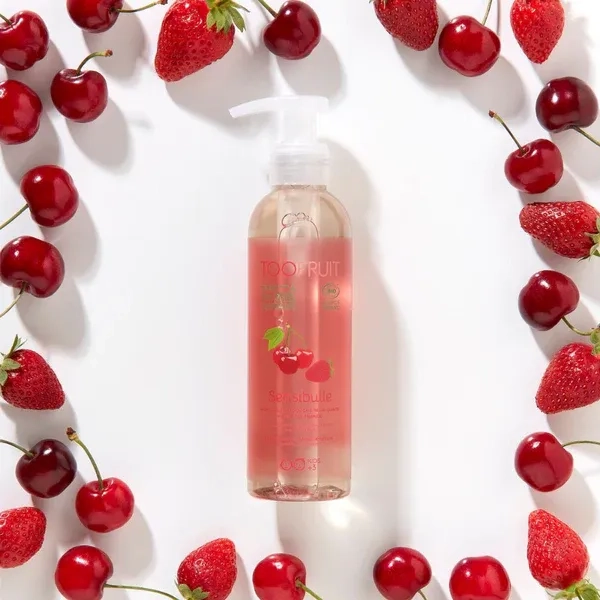 TOOFRUIT Sensibulle BIO lipiide taastav dušiõli maasika ja kirsiga, 200ml - Pilt 2