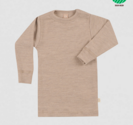 DILLING 100% meriinovilla pluus toon BEIGE MELANGE, suurus 80, 86 ja 92 - 80