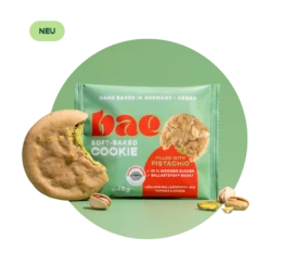 BAE Küpsetatud vegan küpsised pistaatsiakreemi täidisega Pistachio, 45g