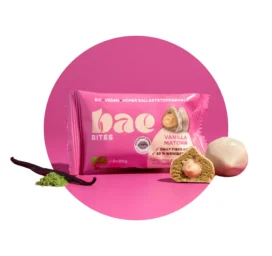 BAE Orgaanilised matcha-datliampsud vanillikreemi ja Šveitsi šokolaadiga Vanilla matcha, 2x20g