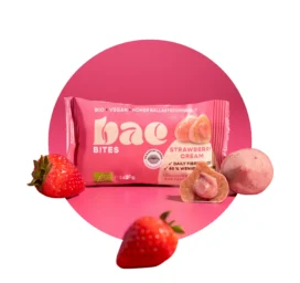 BAE Orgaanilised maasikakreemiga datliampsud Šveitsi šokolaadis Strawberry cream, 2x20g
