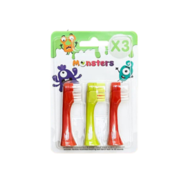 LES BABYGATORS Monsters lisaotsikud elektrilisele hambaharjale, 3 tk