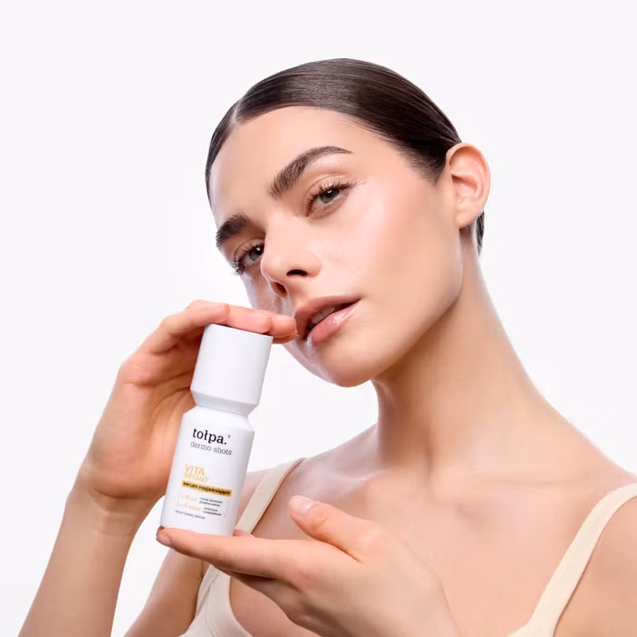 TOŁPA Dermo Shots VITA BRIGHT kirgastav seerum pigmendilaikudele E-vitamiini ja 5% niatsiinamiidiga, 50 ml - Pilt 2