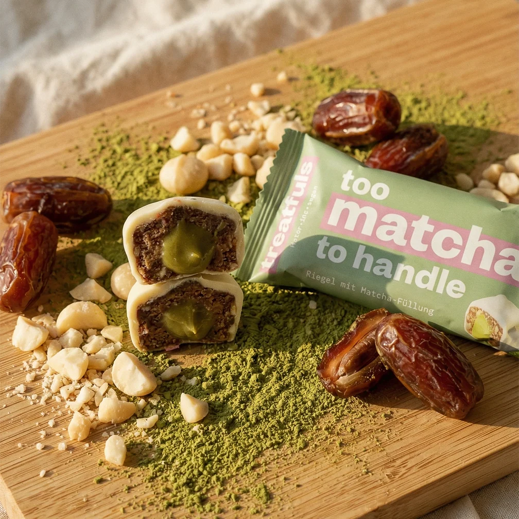 TREATFULS Valge šokolaadi batoon matcha-täidisega Too Matcha to Handle, 40g - Pilt 2